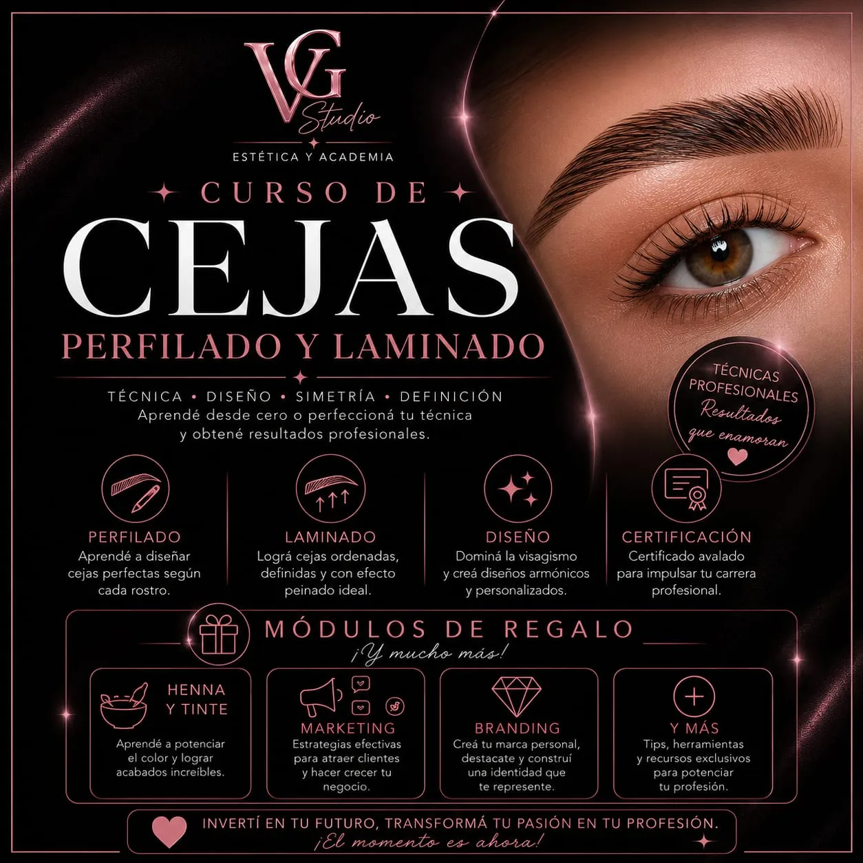 VG ACADEMIA | Curso Profesional de Cejas