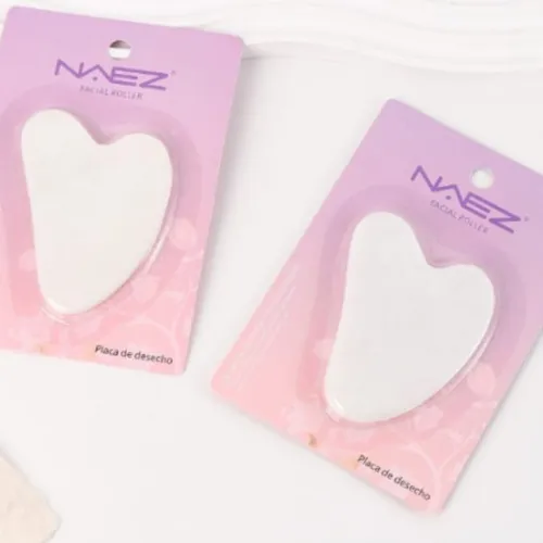 Piedra Gua Sha Facial Masajeador Corazón De Resina Naez