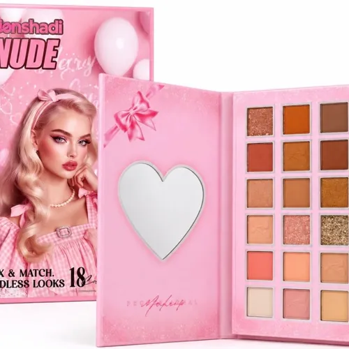 Paleta de 18 colores matte, satinados, & glitter