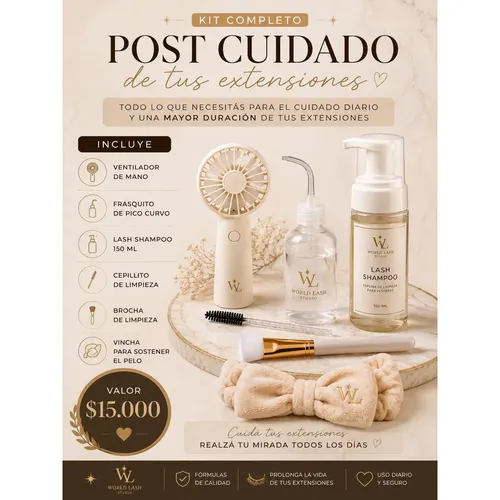 kit completo de cuidado Lash