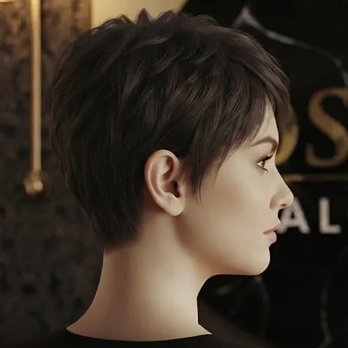 Corte de cabello corto.