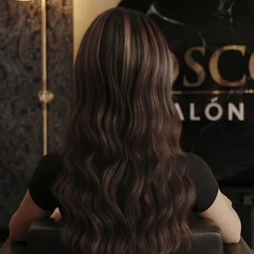 Mechas con gorro,cabello largo.