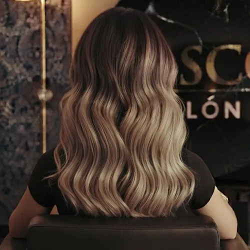 Balayage cabello medio.