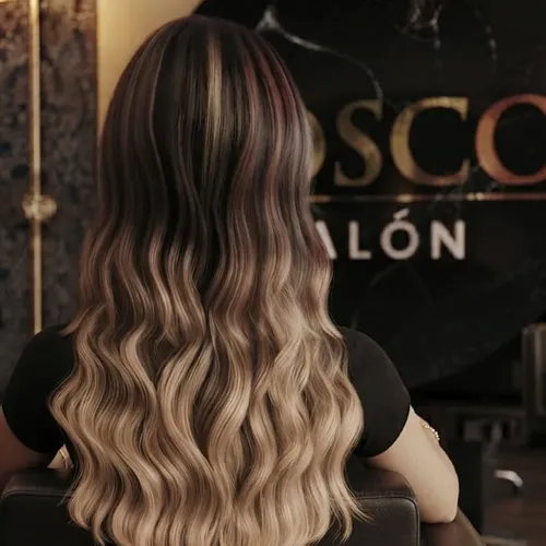 Balayage cabello largo.