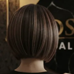 Mechas localizadas cabello corto.