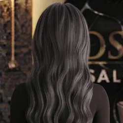 Mechas localizadas cabello largo.