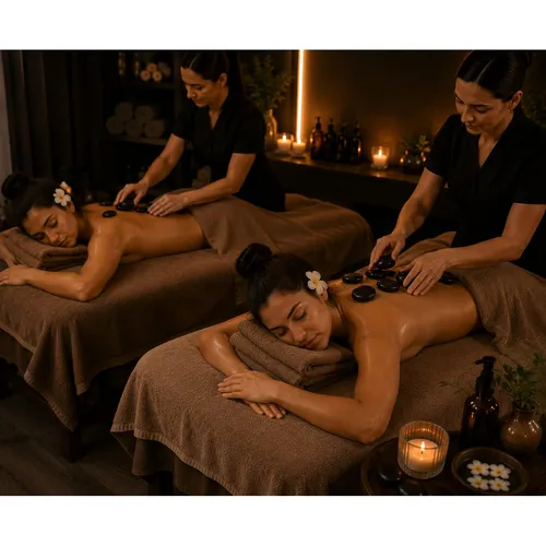 RITUAL CALMA · MASAJE RELAJANTE CON PIEDRAS CALIENTES Duo