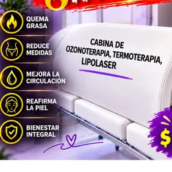 Cabina omega ozonoterapia lipolaser termoterapia pack 4 sesi