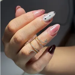 Esculpidas largo M con diseño (1 a 2 uñas por mano) 