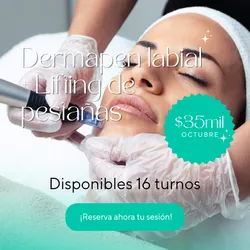 Dermapen labial + lifting de pestañas 