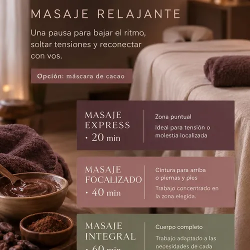 Sesión de masajes, de Savia masajes y estetica 