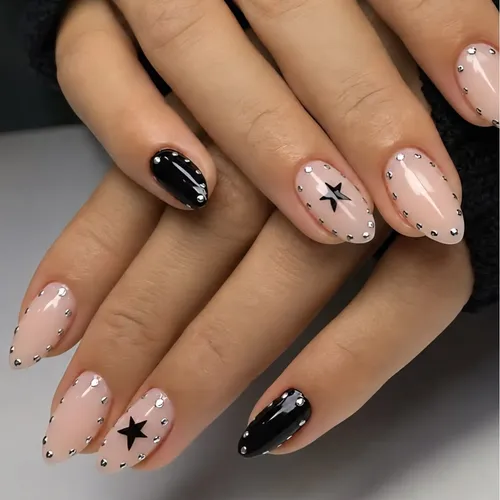 Esmaltado semipermanente con 2 uñas con deco simple, de Te Diseño las Uñas