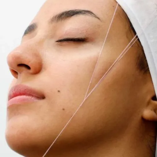 Depilacion de rostro con hilo 