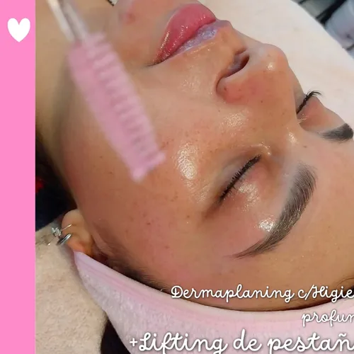 🎀|Dermaplaning c/higiene facial+lifting de pestañas 