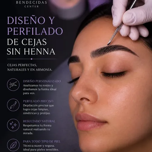 Diseño y perfilado  de cejas sin henna