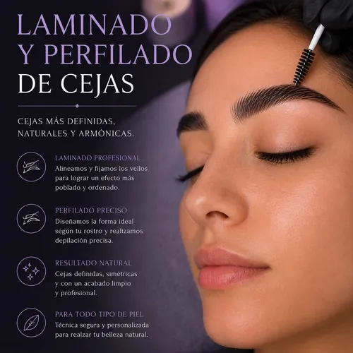 Laminado y diseño de cejas
