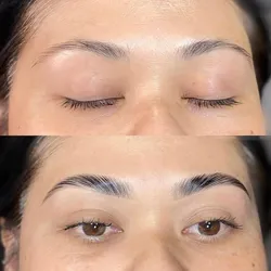 LAMINADO DE CEJAS + DISEÑO Y PERFILADO CON HILO + TINTE 