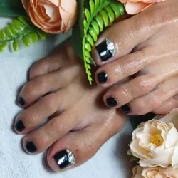 Esmaltado semi pies con o sin diseño 