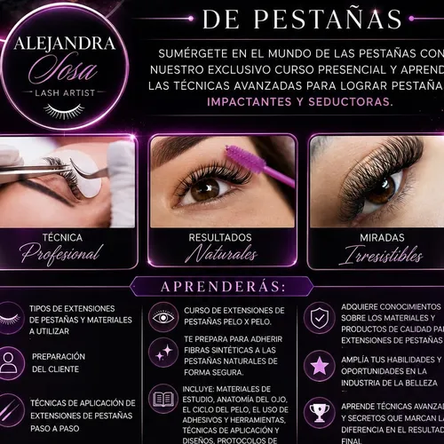Curso de extensiones de pestañas pelo x pelo 