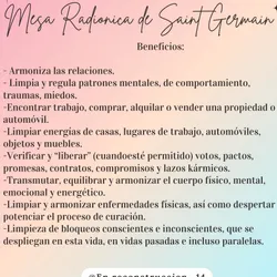 Mesa Radionica de Saint Germain 