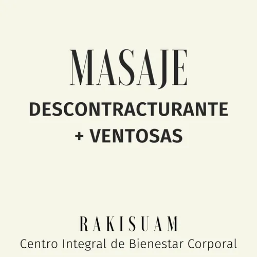 Masaje Descontracturante + Ventosas