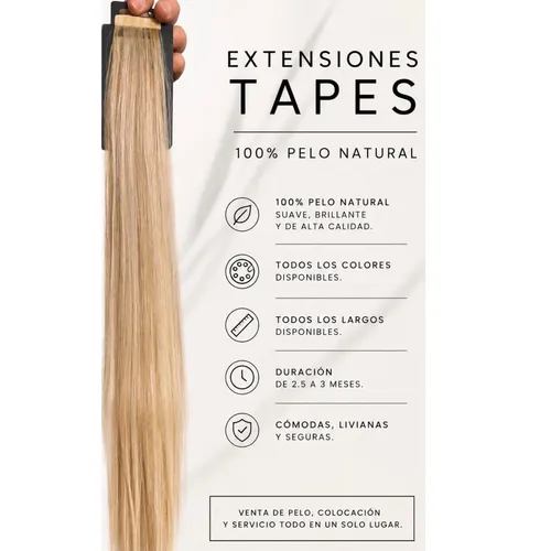 Venta de extensiones tapes (dependiendo del largo  y color 