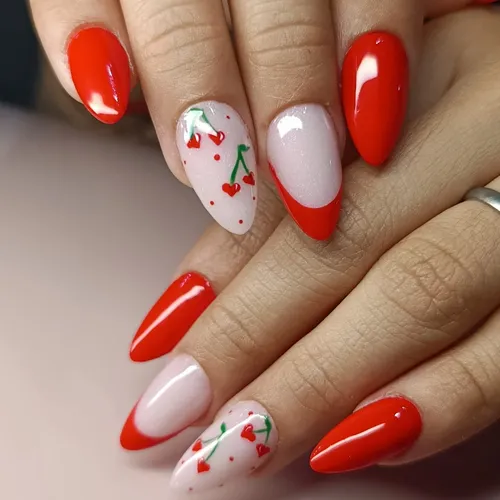Uñas esculpidas con esmaltado Semipermanente