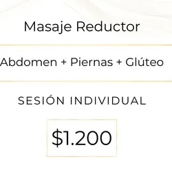 Masaje reductor (abdomen,pierna,gluteo)