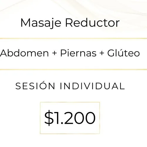 Masaje reductor (abdomen,pierna,gluteo)