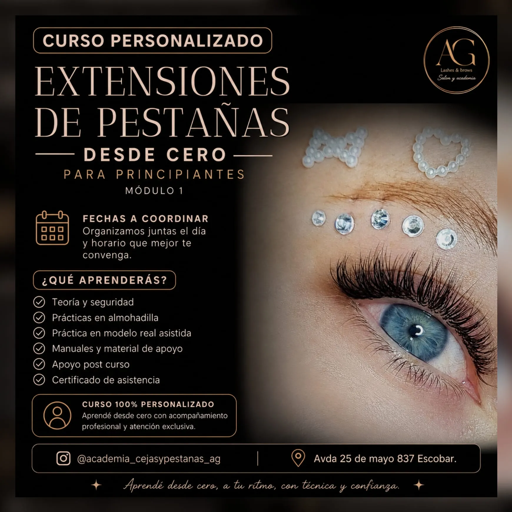 Curso personalizado Extensiones de pestañas Modulo 1  