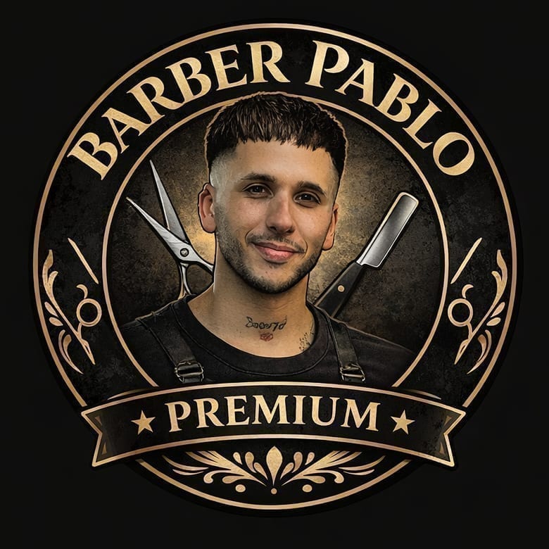 Logo de Barber Pablo barbería premium 