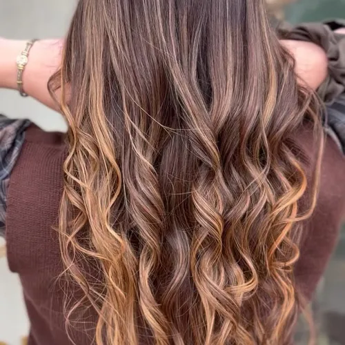 Balayage en tonos rubios